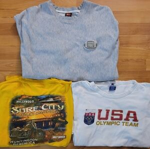 2XL Thrashed Bundle Of 3 Shirts 3for1 Crewneck + 2 Tshirts